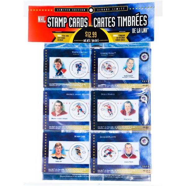 NHL Limited Edition Stamp cards - Set of 6  Legends  50th NHL All Stars