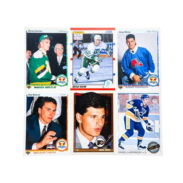 Group of 6 NHL Rookie Cards