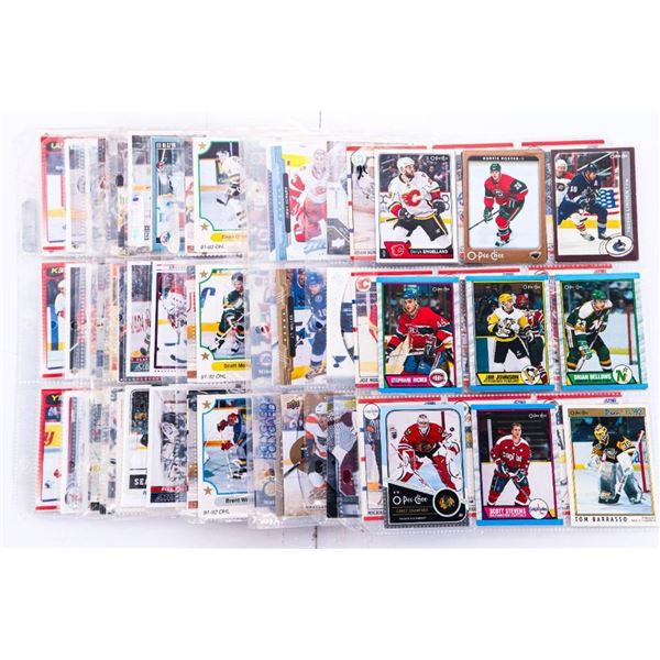Lot 21 Pages, Approx. 370 NHL Hockey Cards, Past, Present & Future Hockey Stars