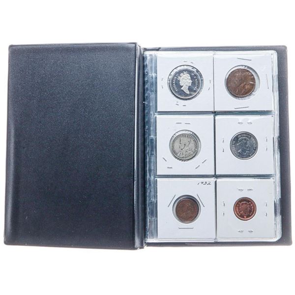 Coin Stock Book w/ 12 World Coins, Includes Silver