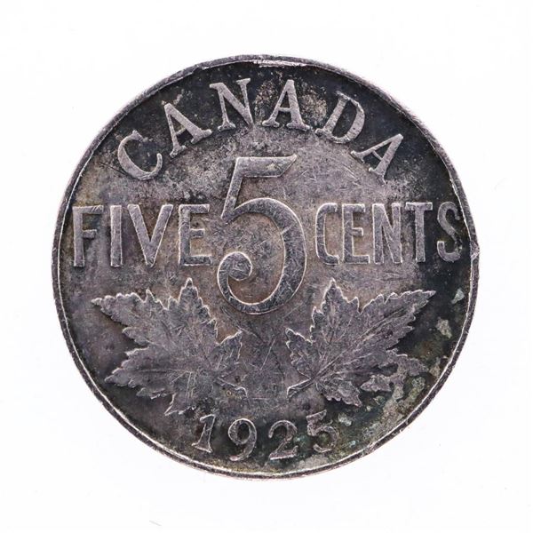 Canada 1925 Nickel Key Date