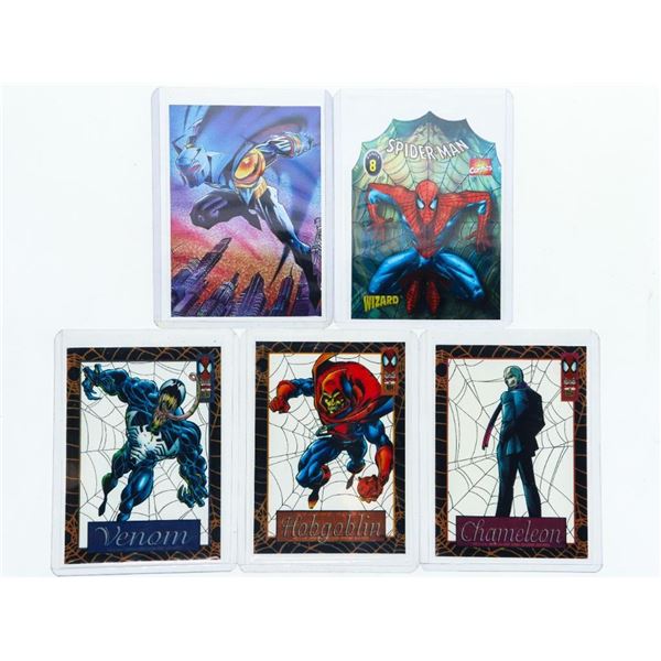 Lot 5 SPIDERMAN Series Trading Cards