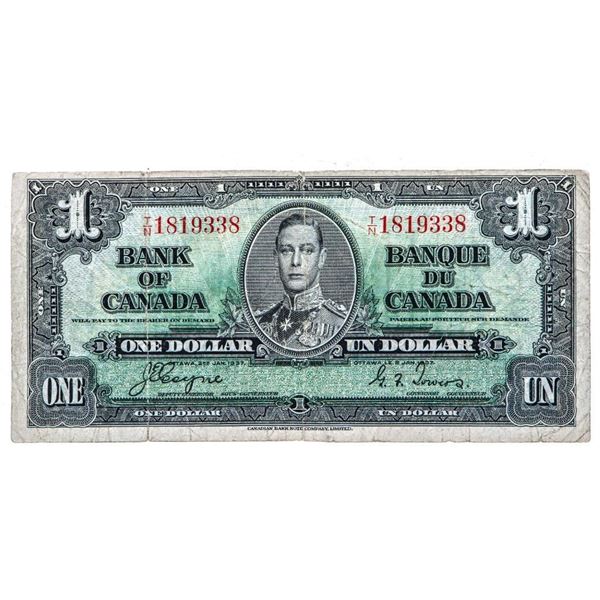 Bank of Canada 1937 One Dollar