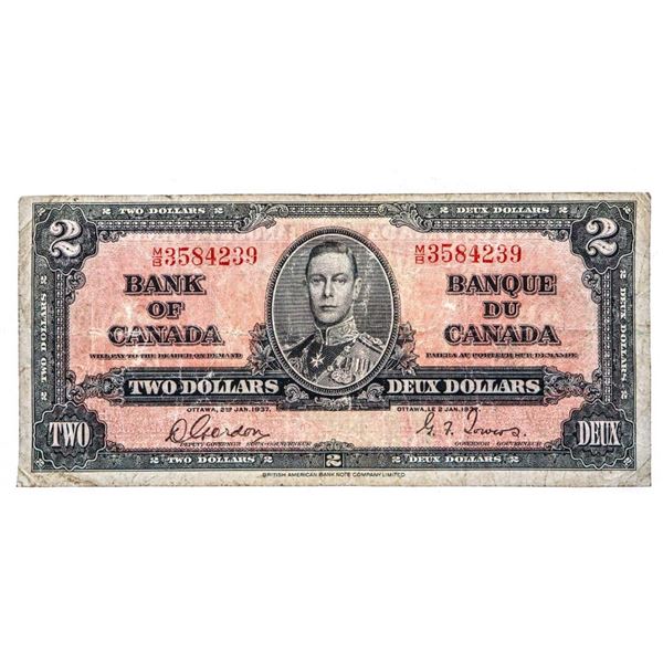 Bank of Canada 1937 Two Dollars