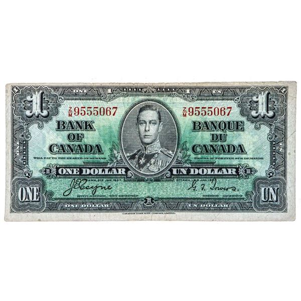 Bank of Canada 1937 One Dollar