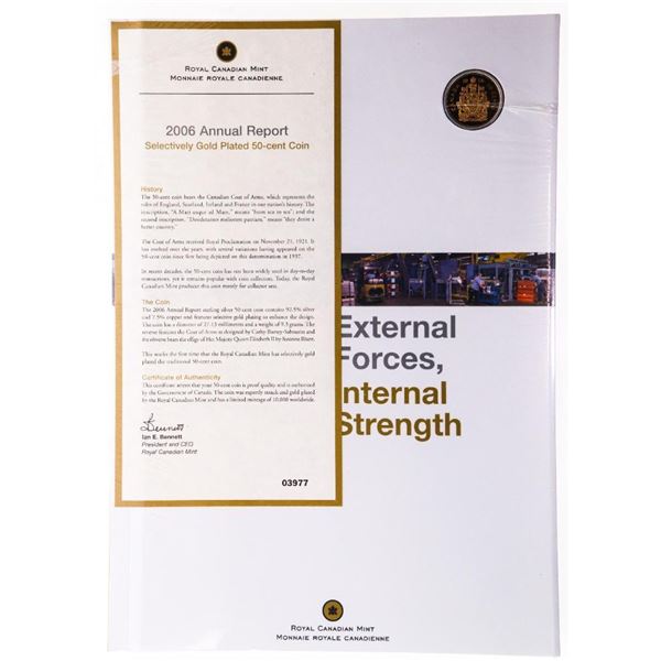 Royal Canadian Mint Annual Report w/ Special Issue Coin 2006