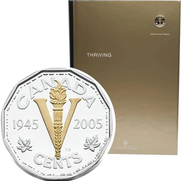 Royal Canadian Mint Annual Report w/ Special Issue Coin 2005