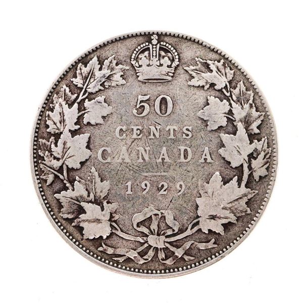 1929 Canada Silver 50 Cents
