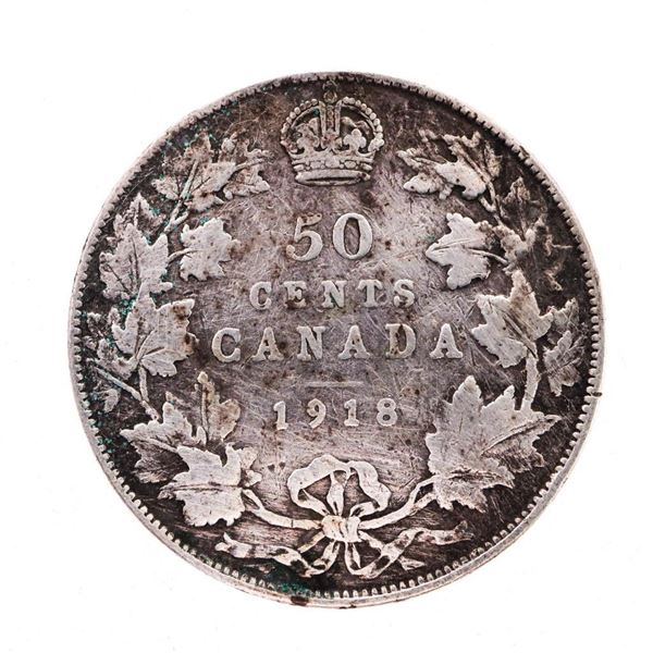 1918 Canada Silver 50 Cents