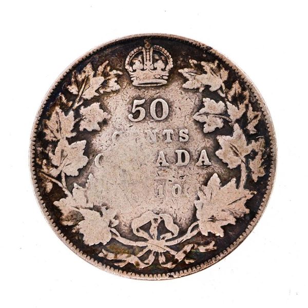 1910 Canada Silver 50 Cents