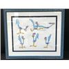 Image 1 : LTD EDITION VIRGIL ROSS CUSTOM FRAMED CARTOON SKETCH ROADRUNNER