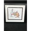 Image 1 : LTD EDITION VIRGIL ROSS CUSTOM FRAMED CARTOON SKETCH BUGS AND TAZ