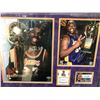 Image 8 : LARGE L.A LAKERS LEGENDS MULTI SIGNED COLLAGE SUADE MATTE 40 X 40 (PSA, BECKETT, JSA COA)