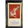 Image 2 : FRAMED VINTAGE MARILYN MONROE CALENDAR WITH AUTOGRAPH, INFO PLAQUE & USAF LIBERTY PASS 22" X 30.5"