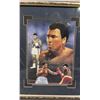 Image 2 : FRAMED PRINT OF MUHAMMAD ALI WITH AUTOGRAPH, INFO PLAQUE & COA 21/5" X 17.5"