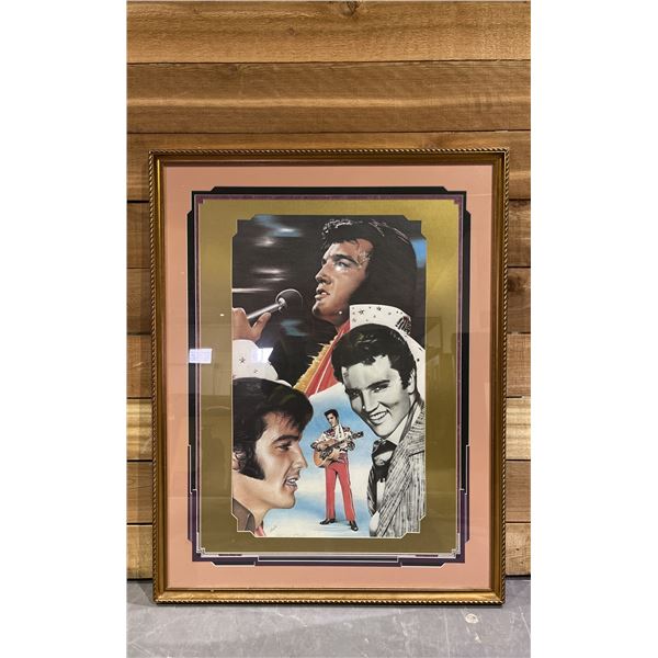 FRAMED PRINT OF ELVIS PRESLEY 29" X 37.5"