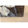 Image 2 : 2 FRAMED OIL ON CANVAS BY M. DONOVAN OF FLOWERS 19" X 19"