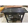 Image 2 : 2 TIER 2 DRAWER WOOD HALL TABLE 39" X 16" X 28"