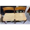 Image 3 : MID CENTURY MODERN PAIR OF WOVEN TWINE WOOD CHAIRS