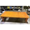 Image 2 : GIORGETTI MENSA STYLE SOLID CHERRY WOOD TABLE BY DESIGNER  LEON KRIER 94.5" X 38.5" X 28.5"