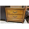 Image 2 : ANTIQUE FOUNDERS BURLED 2 DRAWER NIGHT STAND