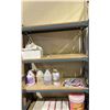 Image 1 : RACK OF ASSORTED NAIL BEAUTY SUPPLIES INCLUDING; LOTION, SUGAR CANE SCRUB, POLISH SWATCHES & MORE