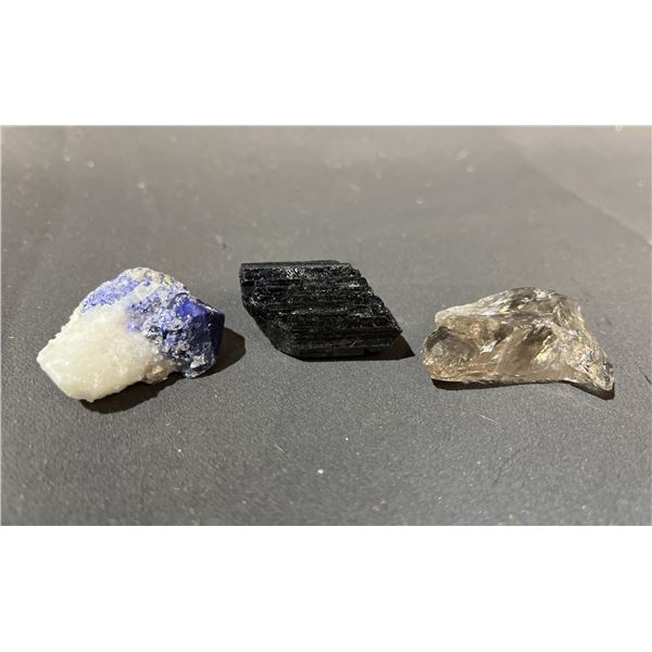 SMOKY QUARTZ RETAIL $289.88, TOURMALINE RETAIL $180, AND LAPIS LAZULI RETAIL $389.88