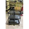 Image 2 : PAIR OF 3 TIER METAL ROLLING CARTS