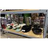 Image 2 : SHELF OF ASSORTED DINNERWARE INCLUDING; PLATES, BOWLS, MUGS & GLASSES