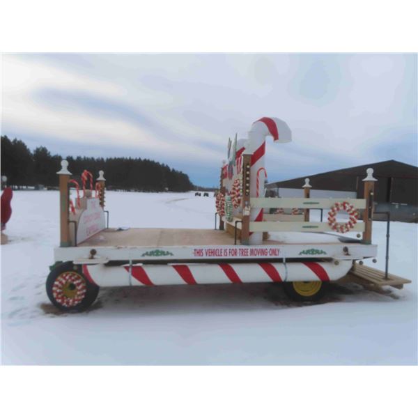 Christmas Themed Parade Float on (13') 4 Wheel Wagon with Tractor Hitch