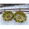 Image 1 : Set of Rear Tractor Wheels 46'' Diameter Plus Lugs Off John Deere D 