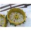 Image 4 : Set of Rear Tractor Wheels 46'' Diameter Plus Lugs Off John Deere D 