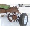 Image 2 : Tractor Frame with 4 Pure Steel Wheels and Hubs - Believed to be Off John Deere D 