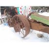 Image 3 : Tractor Frame with 4 Pure Steel Wheels and Hubs - Believed to be Off John Deere D 