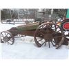 Image 8 : Tractor Frame with 4 Pure Steel Wheels and Hubs - Believed to be Off John Deere D 