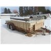 Image 9 : Load Boss Bumper Hitch 16' Tandem Flat Deck with Removable Stake Sides -Has TOD