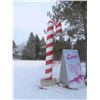 Image 1 : 2 Candy Cane Displays Made From Metal Culverts 18'' Diameter x Approx. 16' Long  - Display Use /