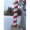 Image 2 : 2 Candy Cane Displays Made From Metal Culverts 18'' Diameter x Approx. 16' Long  - Display Use /