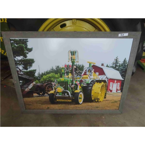 John Deere D Photo in Wood Frame 52'' x 39'' with Many Extras 