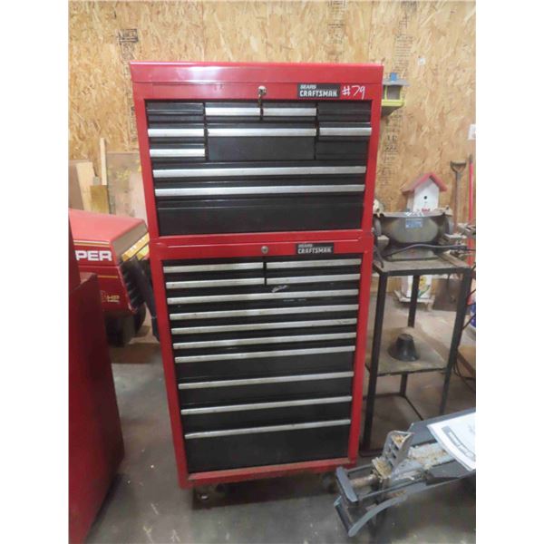 Craftsman 2 Piece Rolling Tool Cabinet with Key 62'' Tall x 26'' Wide x 18'' Deep with  