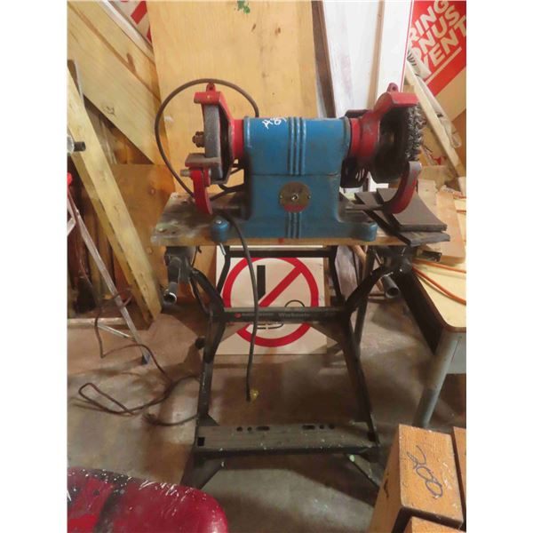 PG Bench Grinder 1/3HP with Black and Decker Workmate Bench 