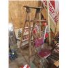 Image 1 : Wood Step Ladder, Step Chair with Paint Marks 