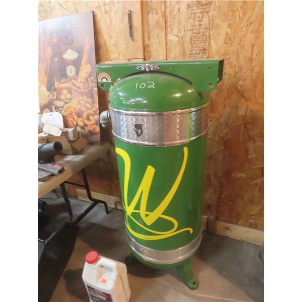 60 Gal Upright Air Compresser Tank Painted in John Deere Colors