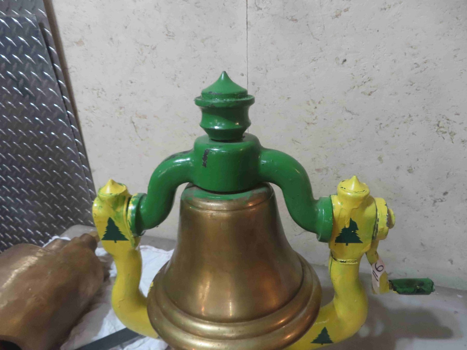 Bell With Base Brass Bell with Cast Swing - Base Diameter 8'' , 17'' Total Height, 13 ...