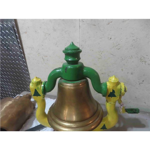 Brass Bell with Cast Swing - Base Diameter 8'' , 17'' Total Height, 13'' Handle