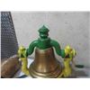 Image 1 : Brass Bell with Cast Swing - Base Diameter 8'' , 17'' Total Height, 13'' Handle