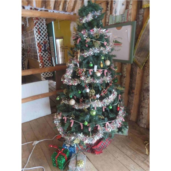 6' Artificial Christmas Tree with Decorations