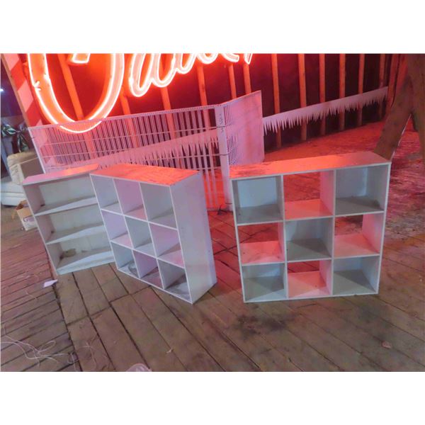 3 Open Shelves 36'' x 36'' x 12'' & 35'' x 24'' x 9''