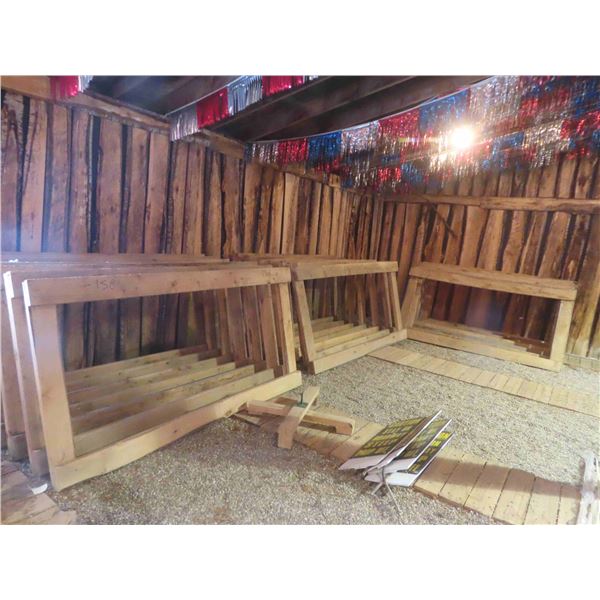 Rough Lumber 2x6s , 21 Panels 8' x 4' , Christmas Tree Display Stands