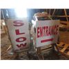 Image 1 : Road Side Signs : Metal Framed Slow 56'' x 24'' , Wood Framed Entrance 36'' x 50'' W